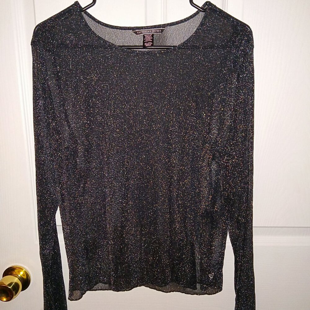 Victoria's Secret ladies glitter sheer dress top